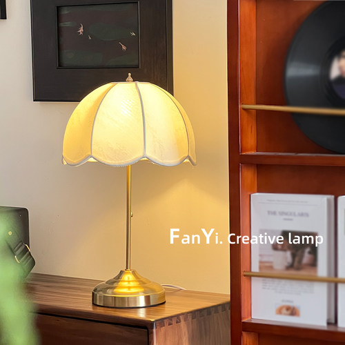 繁一 · 美式拉绳台灯客厅卧室高档奢华床头灯复古轻奢简约台灯 - 图3