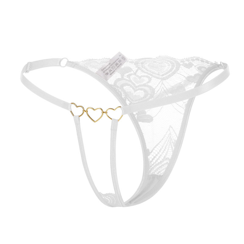 性感细带纯棉档内裤女新款爱心扣火辣丁字裤女生纯欲刺绣情调T裤,淘宝优惠券,粉丝福利购,淘宝优惠卷