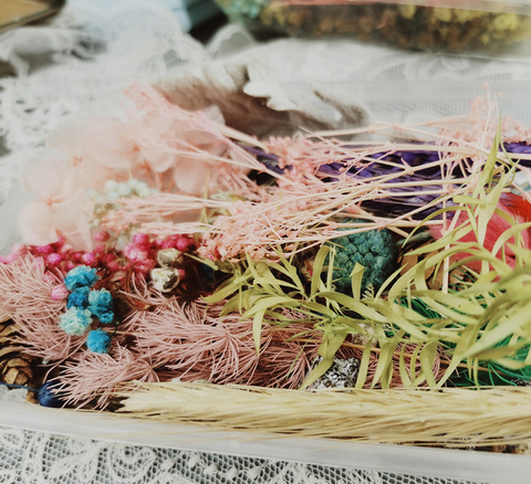 浮游花瓶保鲜液矿物油 永生花植物标本diy材料包 永生绣球蓬莱松