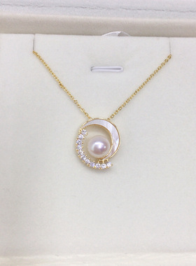 天然淡水真珍珠项链女