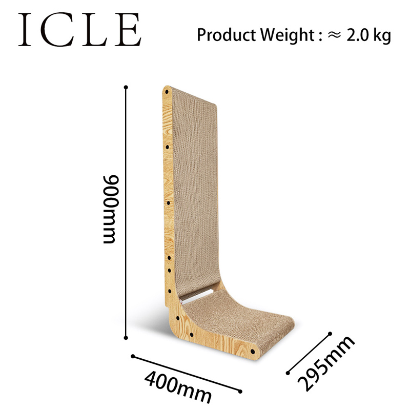 L型靠墙猫抓板耐磨立式磨爪猫爪一体猫窝大号防猫抓瓦楞纸猫玩具-图2