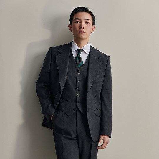 Flat round square middle business suit men's suit getting married