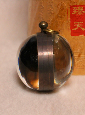 欧式风上发条水晶球座钟影视道具