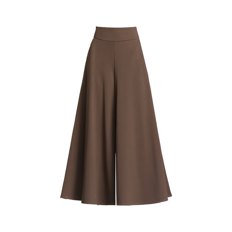 秋高腰大码宽松垂感显瘦气质阔腿裤 千禧纳休闲裤