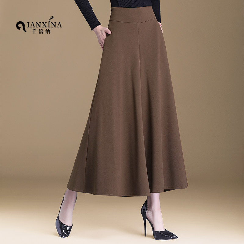 秋高腰大码宽松垂感显瘦气质阔腿裤 千禧纳休闲裤