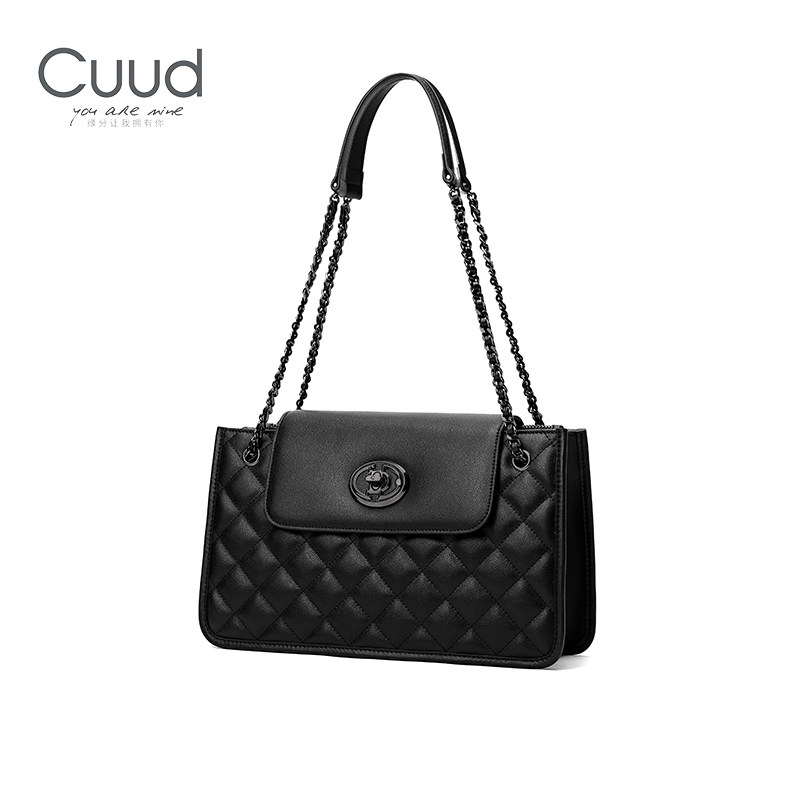 【专柜】Cuud女包包2026新款时尚菱格腋下托特包牛皮链条单肩大,淘宝优惠券,粉丝福利购,淘宝优惠卷
