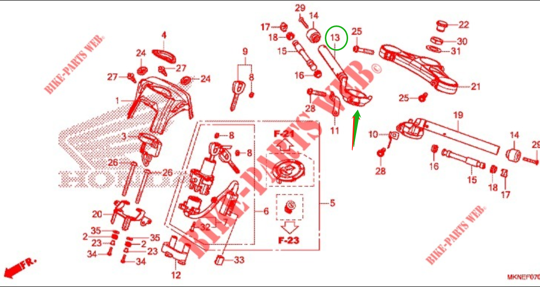 全新原装19-20 21 22 23年CBR650R车把 转向车把 方向把 - 图1