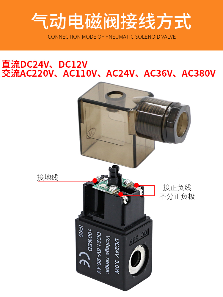 亚德客4v210一08电磁阀组气动阀24V气缸控制阀220V电子阀配件大全-图0