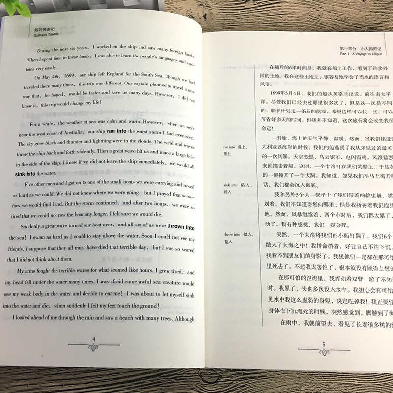 格列佛游记中英文双语版 中英文版英汉中英对照中英文经典世界名著 外国文学长篇小说英文版原版英语读物初中高中生课外阅读书籍zy - 图2