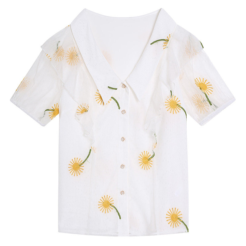  简朵蕾丝衫/雪纺衫