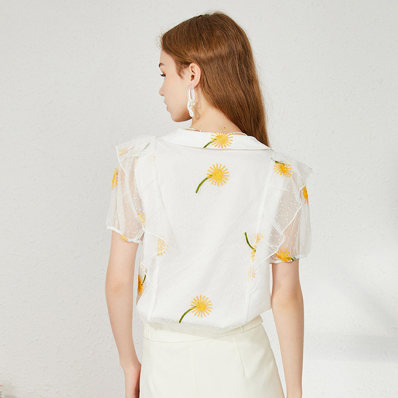  简朵蕾丝衫/雪纺衫