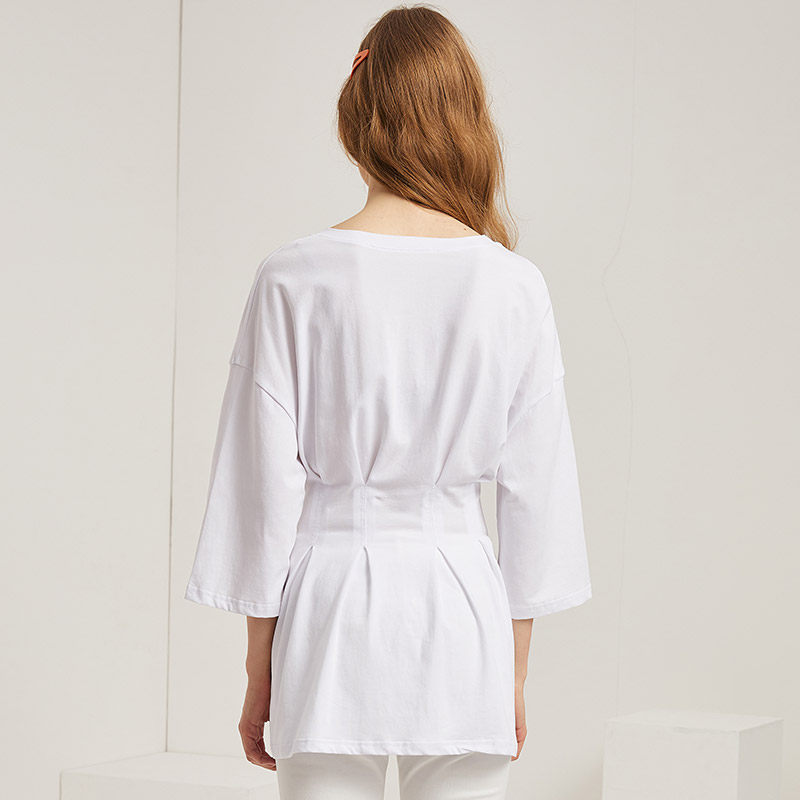 简朵2020秋季新款百搭潮流圆领t恤 简朵T恤