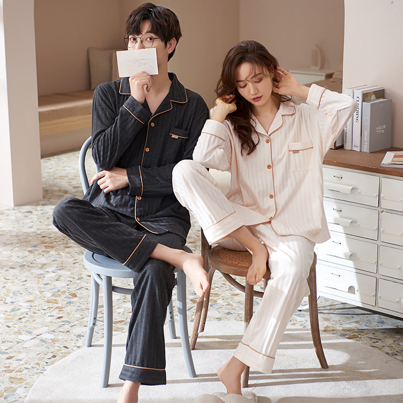情侣睡衣女春秋冬季纯棉男士长袖可爱网红夏季家居服两件套装米色,淘宝优惠券,粉丝福利购,淘宝优惠卷