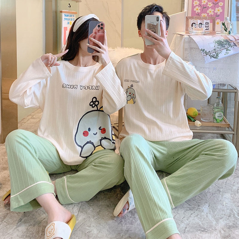 情侣睡衣女春秋冬季纯棉男士长袖可爱网红夏季家居服两件套装恐龙,淘宝优惠券,粉丝福利购,淘宝优惠卷