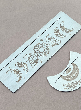 新款木质塔罗支架月亮亮相祭坛形状卡牌矩形底座展示架