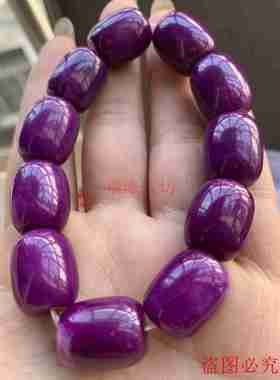 老坑料蓝紫色南非苏纪石单圈手串