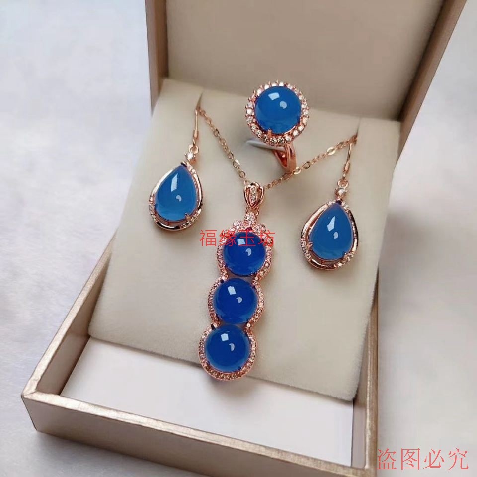 天然高冰925银玫瑰金镶嵌绿玉髓四季豆套装玛瑙戒指耳坠项链挂件,淘宝优惠券,粉丝福利购,淘宝优惠卷