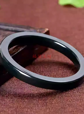 新疆和田墨玉手镯女款简约送礼