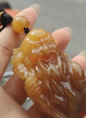 精品寿星糖料手把件玉石把玩件