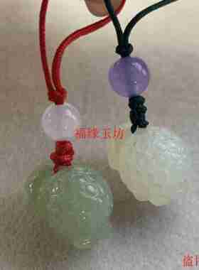 天然和田玉小绵羊手机可爱吊坠