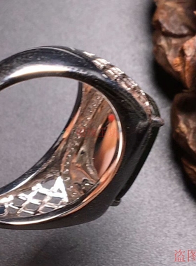 缅甸冰种帝王绿翡翠戒指男士