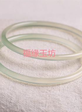 玉髓叮当手镯半山水青梅绿细条学生少女款轻奢个性玛瑙