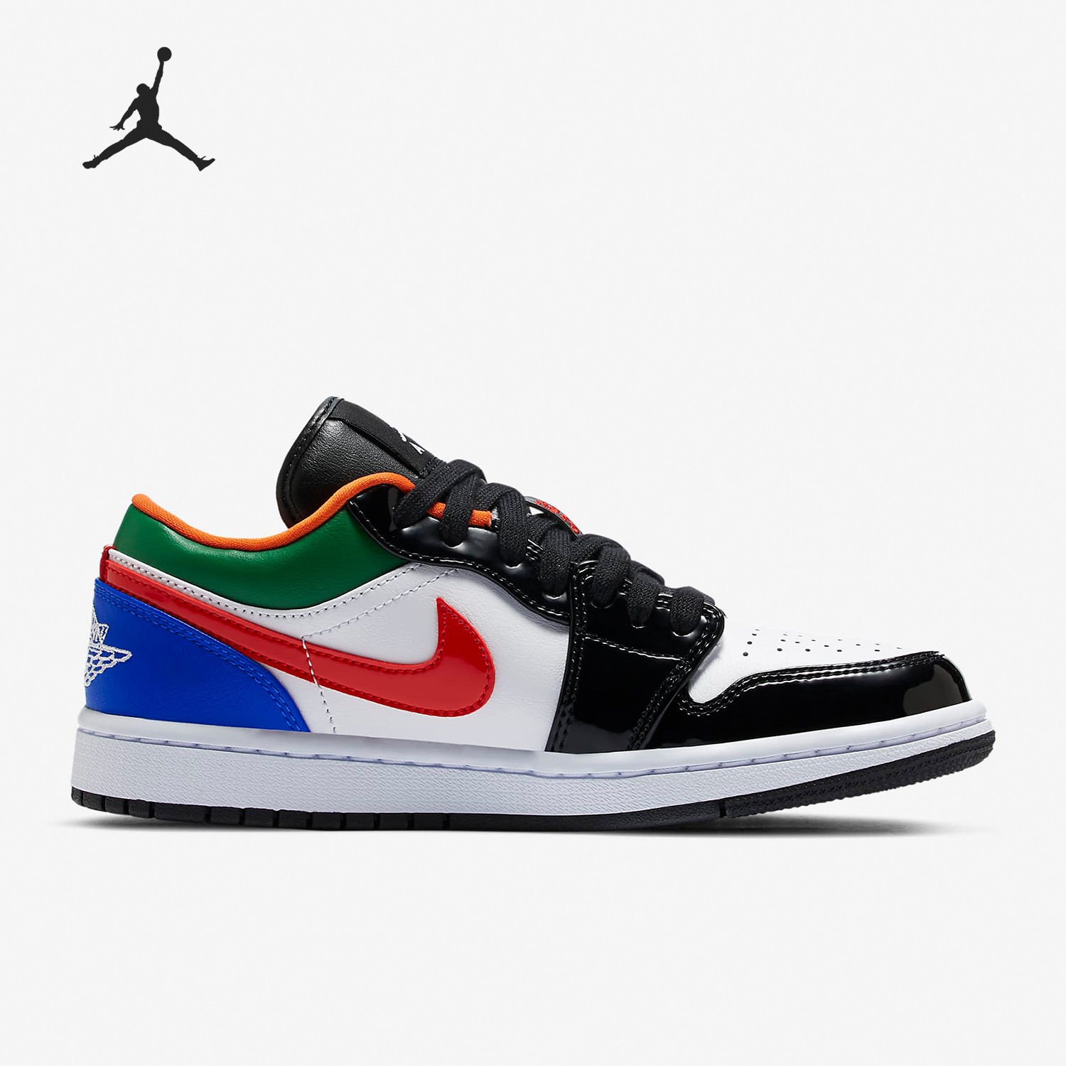 Nike/耐克AIR JORDAN 1 LOW AJ1低帮 彩色拼接湖人女篮球鞋CZ4776 - 图1