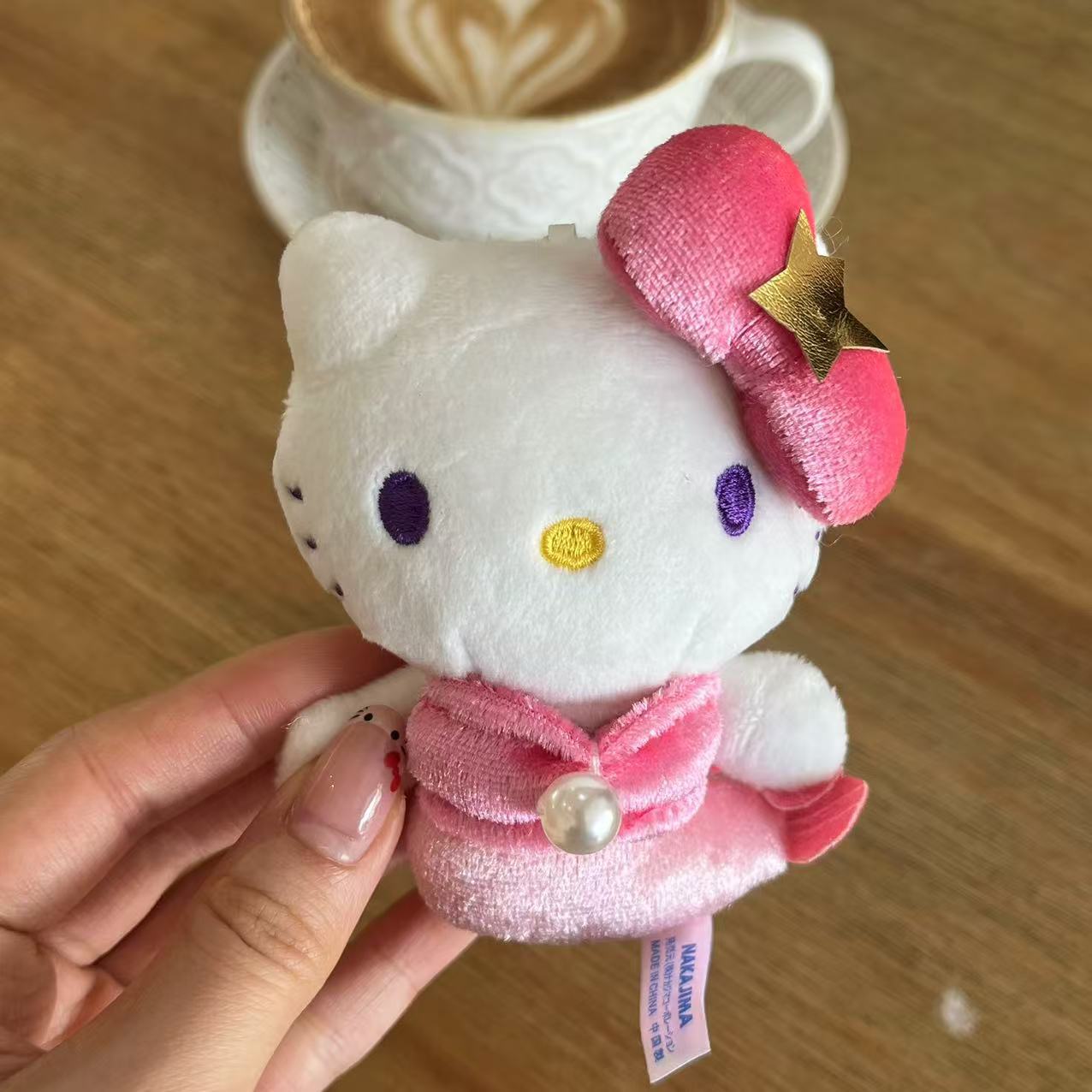 HelloKitty50周年限定珍珠彩虹美人鱼可爱学生书包包小挂件钥匙扣 - 图1