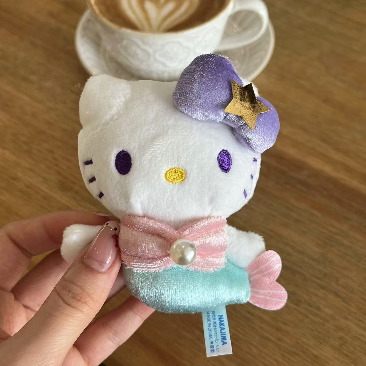 HelloKitty50周年限定珍珠彩虹美人鱼可爱学生书包包小挂件钥匙扣 - 图0