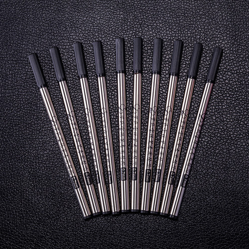 罗氏宝珠笔芯0.7/0.5mm签字笔水笔替芯金属制螺旋 直插式通用替芯 - 图3