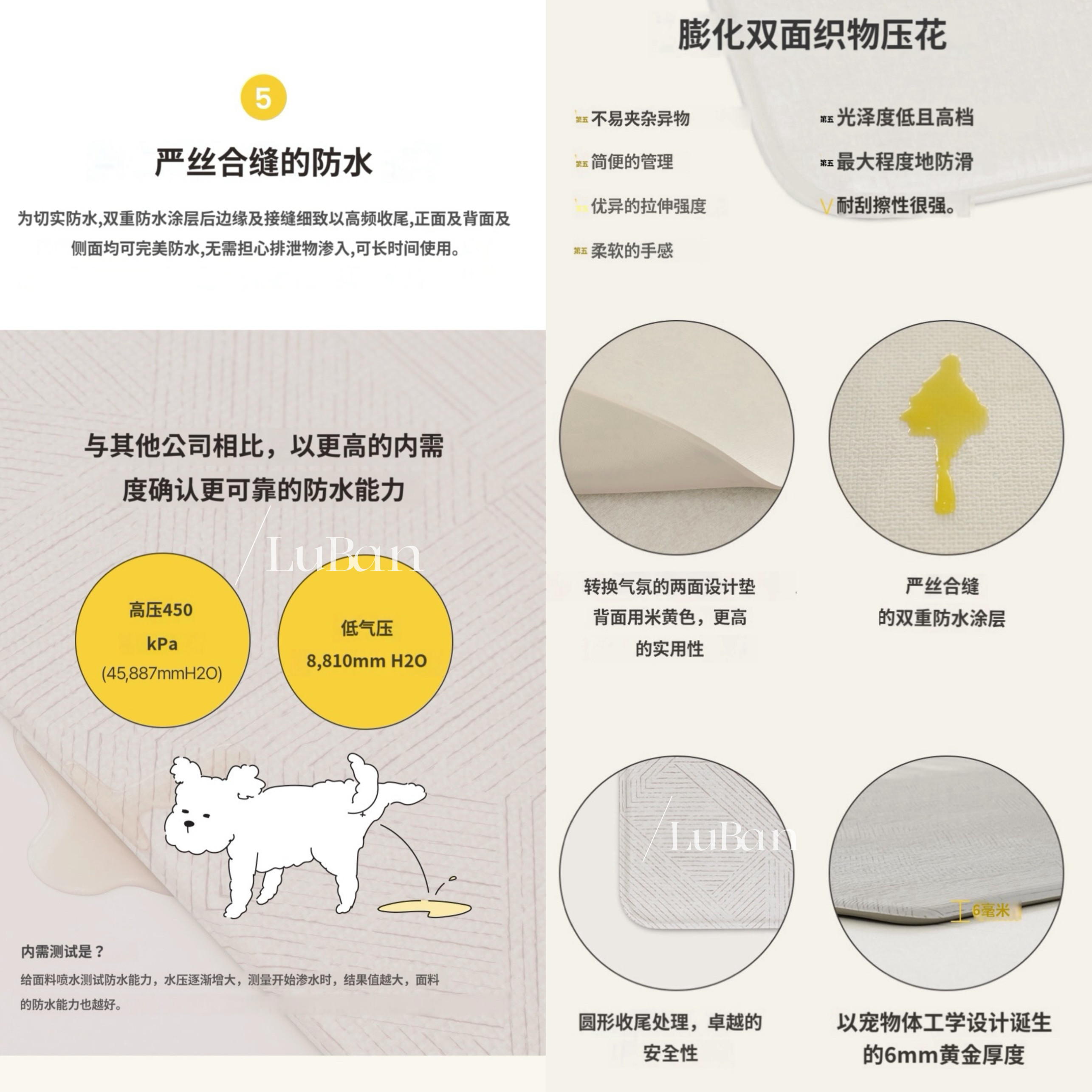 【宠物防滑垫】韩国进口pupping保护髌骨地垫加厚防水防尿好打理,淘宝优惠券,粉丝福利购,淘宝优惠卷