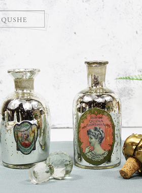 印度手工玻璃香薰瓶欧式复古摆件