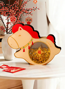2026新款马年公司桌面小马摆件春节过年客厅餐桌喜庆布置新年装饰