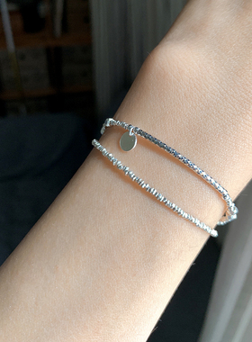 超闪碎银子纯银手链细款