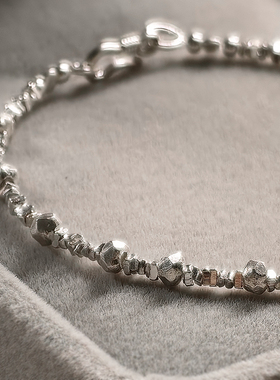 超闪990足银进口碎银手链