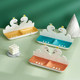 Hole-free wall-mounted household cartoon double-grid storage rack