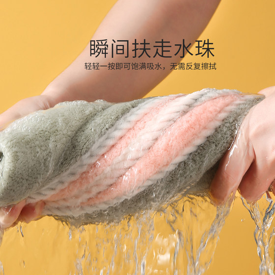 New style women's water-absorbent double-layered thick hair drying cap