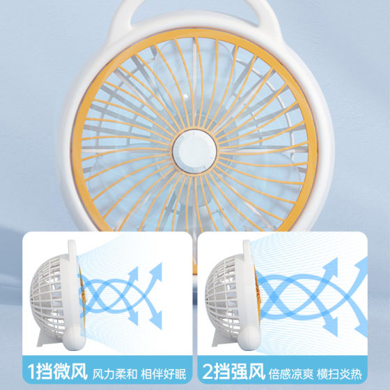 Desktop electric fan light sound lucky fan
