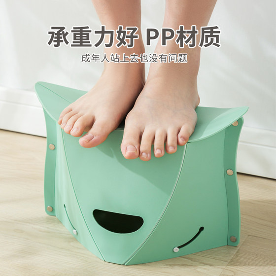 Folding stool plastic pony travel outdoor fishing travel train ultra-light stool adult household paper low stool