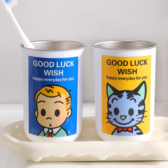 Cute mouthwash cup Haradaji 304 stainless steel household