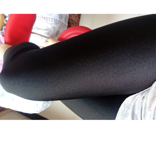 Korean style glossy slim fat girl stretch-foot pants