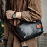 Кожаная сумка на одно плечо, оригинальный рюкзак, нагрудная сумка для отдыха, из натуральной кожи