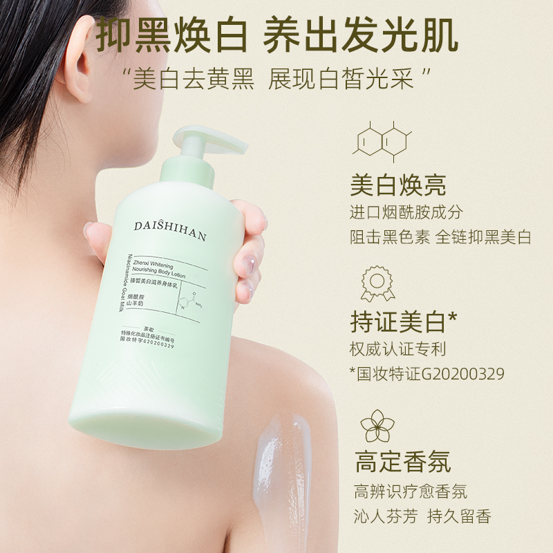 美白身体乳女夏季全身保湿滋润补水持久留香烟酰胺秋冬润肤乳正品-图0