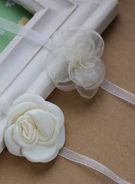 两件飘带系带蝴蝶结花朵颈带项圈