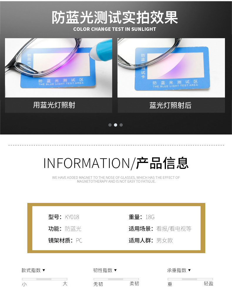防辐射眼镜抗蓝光保护眼睛潮女看手机专用无度数平光可配近视框架 - 图2