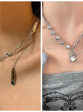 精致爱心锆石项链女潮夏季轻奢小众设计感高级锁骨链甜酷辣