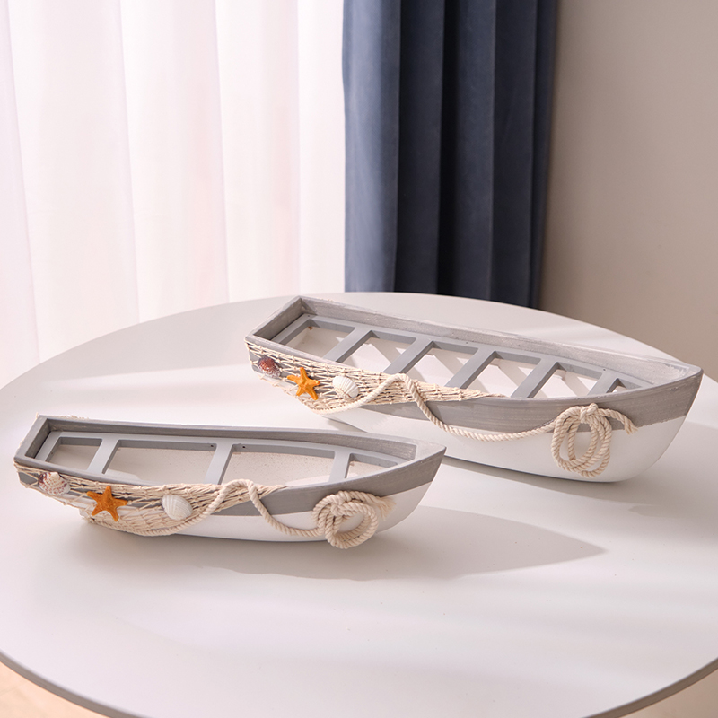地中海轮船海洋风格装饰品摆件创意船模型工艺品海盗船摆台小木船