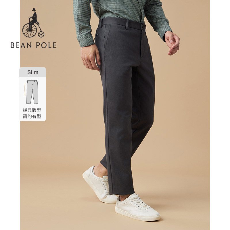 修身版型 BEANPOLE滨波  男士职场时尚简约内里抓绒SLIM休闲长裤,淘宝优惠券,粉丝福利购,淘宝优惠卷