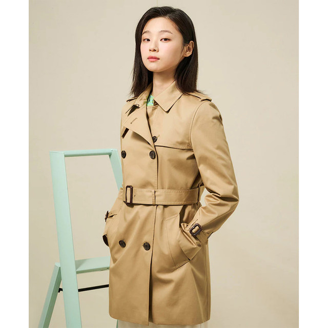 Binbo women's cotton lapel classic old money windbreaker