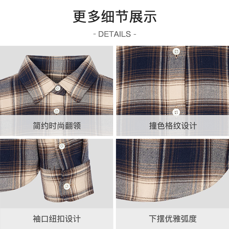 【新品】BEANPOLE滨波 2025年秋冬女士休闲随性通勤纯棉长袖衬衫 - 图3